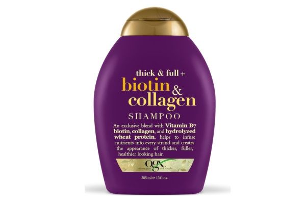 Champús para el crecimiento del pelo - Champú Thick & Full Biotin and Collagen de OGX