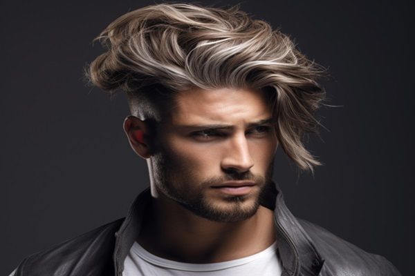 Caballero con un corte de cabello largo, para tener un look desenfadado el día de su boda