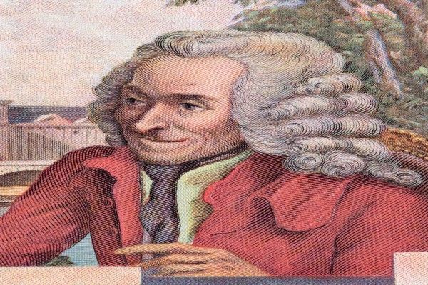 Caída del cabello- retrato de Voltaire con peluca