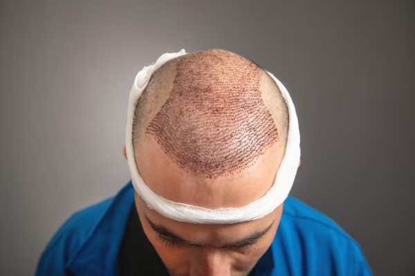 Pluma Choi - Resultados del implante capilar con la técnica DHI utilizando la herramienta pluma Choi en un hombre con alopecia avanzada