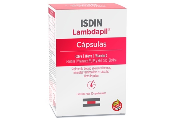 Lambdapil - Presentación de 60 pastillas para el cabello Lambdapil, tratamiento capilar para evitar la caída del cabello y frenar la alopecia