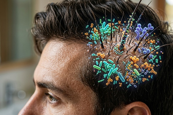 Gráfico representativo de las bacterias que se encuentran en la zona capilar luego de un injerto de cabello CDMX